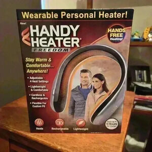 Handy Heater Freedom Neck Wearable Personal Heater USB Silver 22001 (1228)